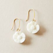 Tagua seed flower earrings